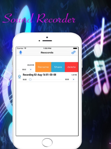 Screenshot #5 pour simple voice recorder