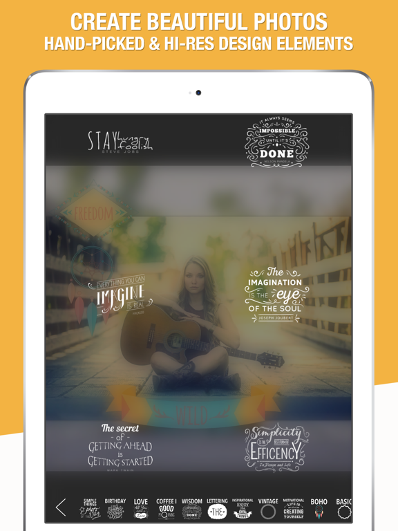 Picture Designer Make Typography Word Art Design iPad screenshot 2 - Photo & Video app