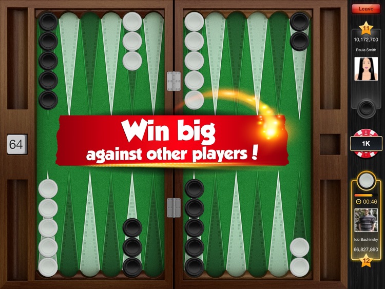 Backgammon PlayGem Multiplayer Live Backgammon HD screenshot-3