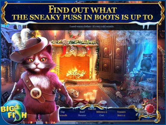 Screenshot #2 for Christmas Stories: Puss in Boots HD - A Magical Hidden Object Game (Full)