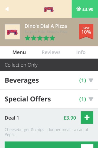 Dinos Dial A Pizza screenshot 2