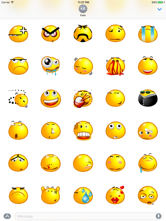 Screenshot #5 pour Yellow Bubble Emoji Sticker Pack for iMessage
