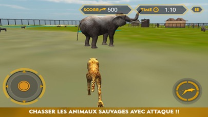 Screenshot #1 pour Simulateur faune guépard d'attaque 3D - chasser les animaux sauvages, les chasser dans cette aventure safari