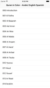 Quran in Color Spanish English Arabic screenshot #1 for iPhone