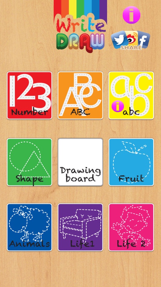 Write Draw Free - Learning Writing, Drawing, Fill Color & Words - 1.1 - (iOS)