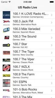 us radio live (united states of america usa) iphone screenshot 1