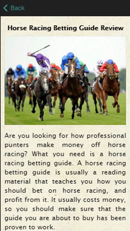 Horse Betting Guide