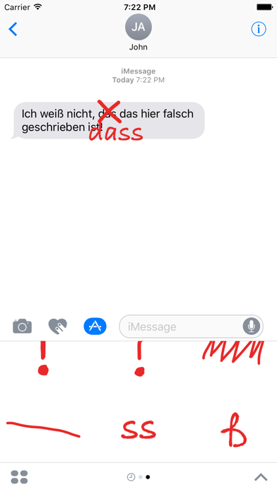 Grammatik Snob - Die iMessage Sticker App! app screenshot