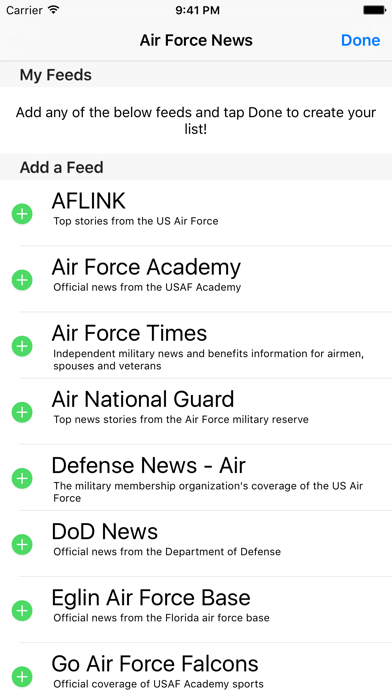 Screenshot #3 pour Air Force News - A News Reader for Members, Veterans, and Family of the US Air Force