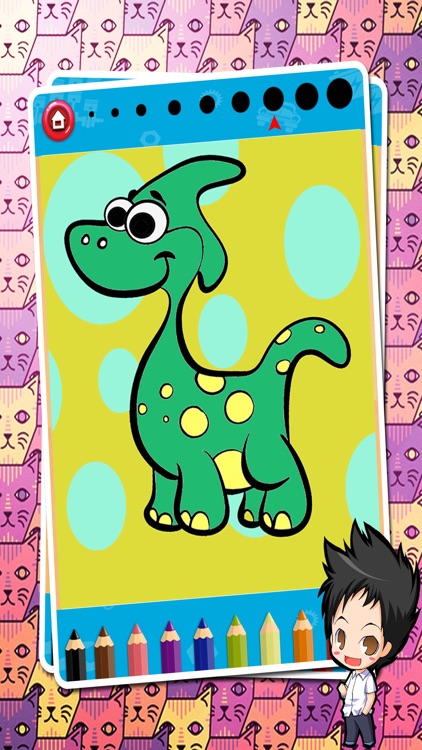 Coloring Book Dinosaurs Painting
