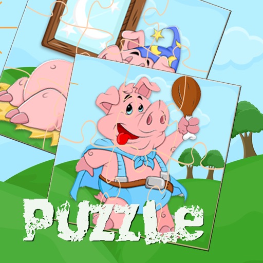 Cute Baby Pigs Jigsaw Puzzles Game For Pre-School Girls And Boys ( 2,3,4,5 and 6 Years Old ) Icon