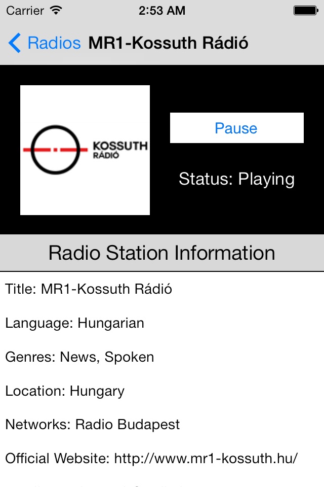 Hungary Radio Live Player (Magyarország rádió) screenshot 4