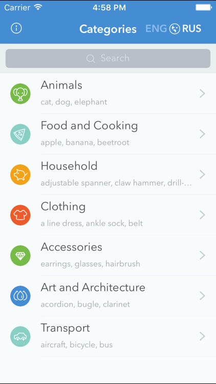 Visual dictionary EN-RU