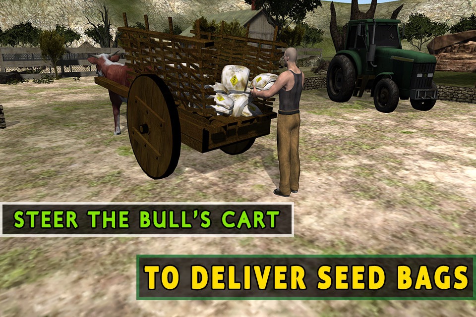 Bull Cart Farming Simulator – Bullock riding & racing simulation game screenshot 2