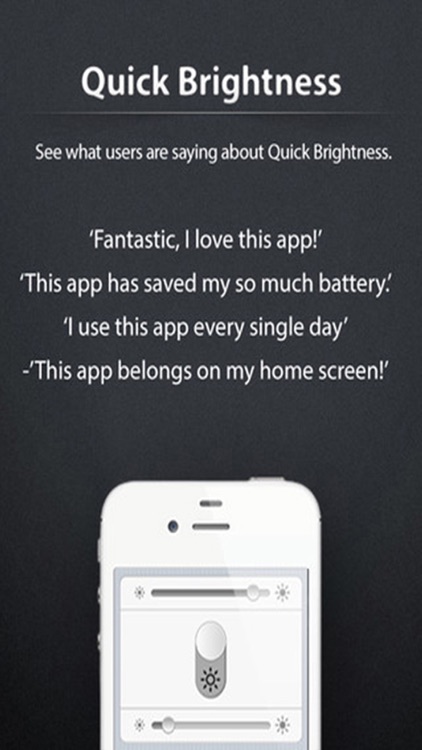 Quick Brightness - Control the Power