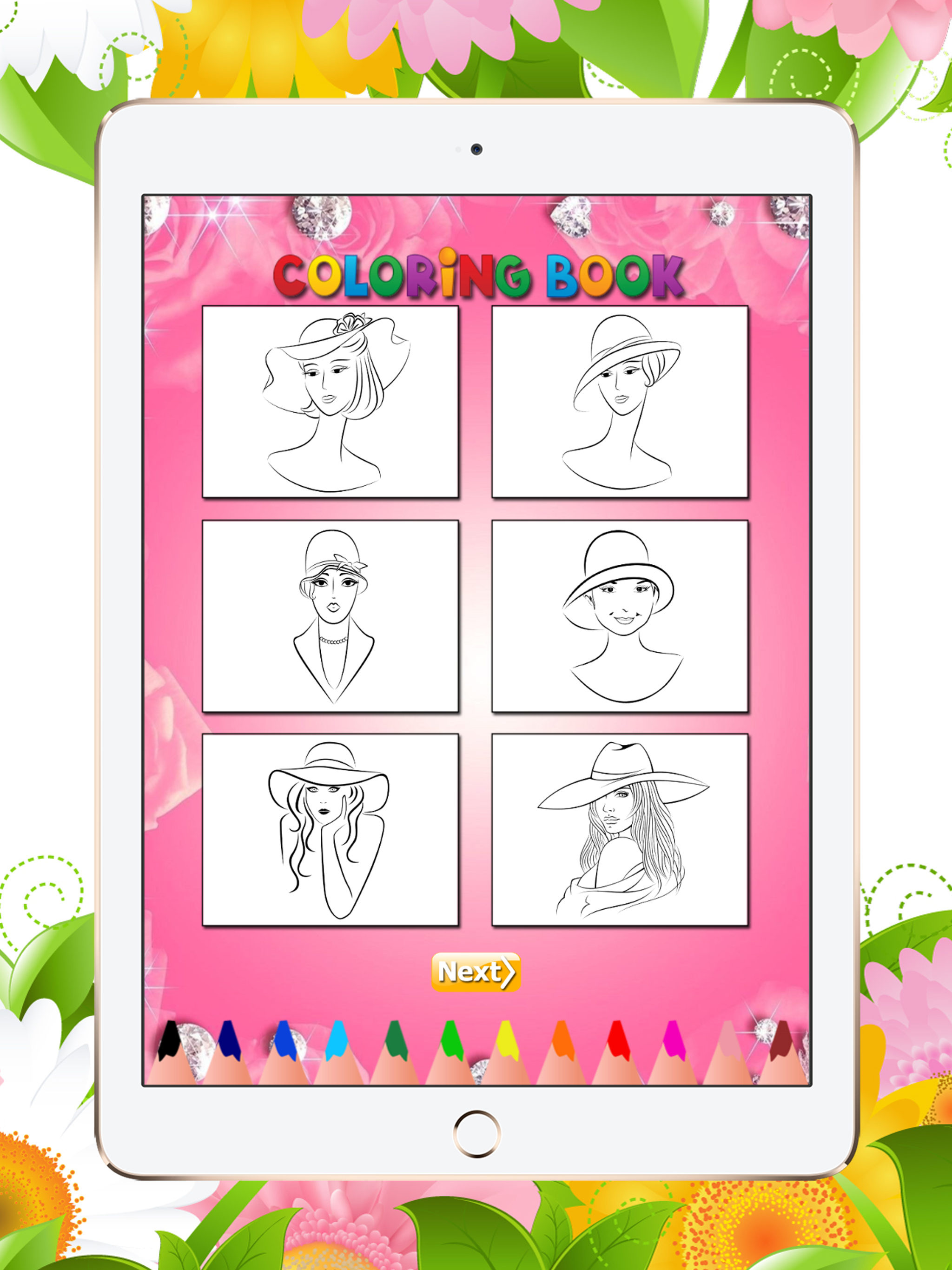 Coloring Book The Hat: Learn to color and draw fashion hats, Free games for children screenshot 6