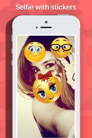 Selfie with emoji - Take selfies with emoji and other fun stickers screenshot 2