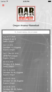 oregon amateur basketball iphone screenshot 1