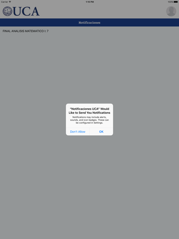 Notificaciones UCA
