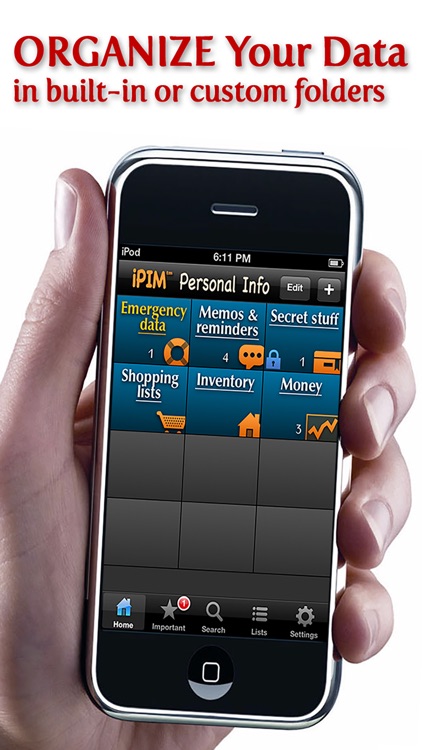 iPIM Free - Organizer / Database - All Your Personal and Business Data in One Secure Information Manager