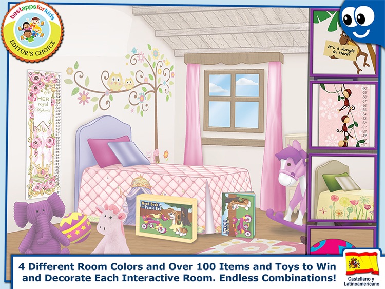 Spanish First Words Book and Kids Puzzles Box: Kids Favorite Activity Center in an Interactive Playing Room screenshot-4