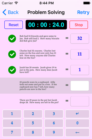 Basic Subtraction Quiz screenshot 2