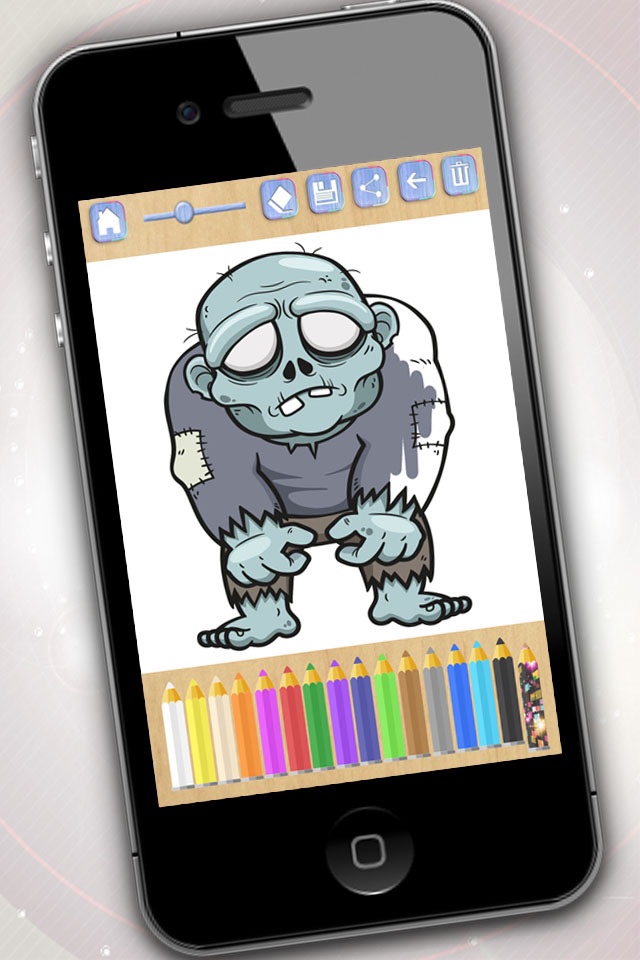 Paint and color zombies - Zombs coloring book for boys and girls screenshot 3