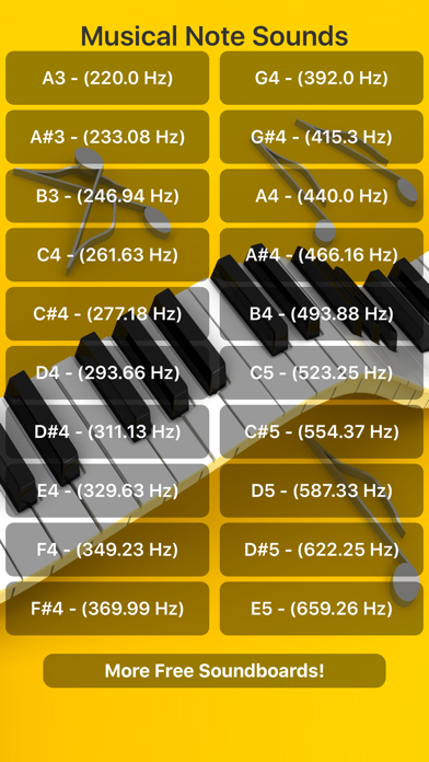 Musical Note Sounds Screenshot