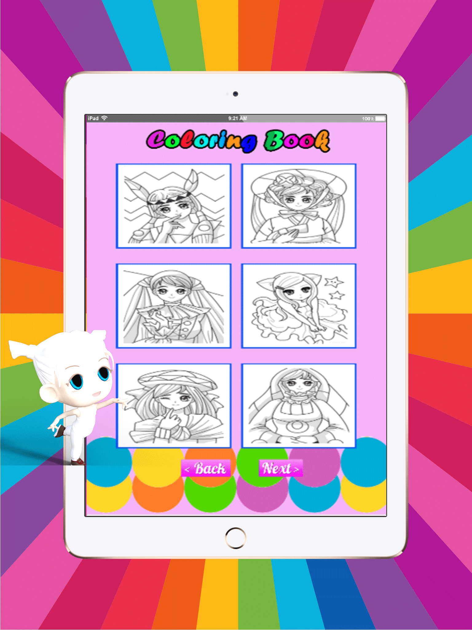 Fairy Princess Coloring Book Album For Kids screenshot 7