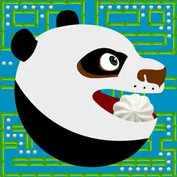 Pac Panda - kung fu man and monsters in 256 endless arcade maze app icon