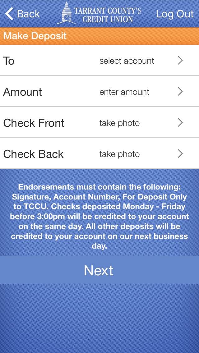 How to cancel & delete TCCU Mobile Deposit from iphone & ipad 3