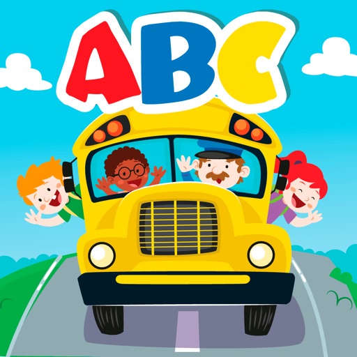 School Bus Alphabet abc tracing and coloring games for kids icon