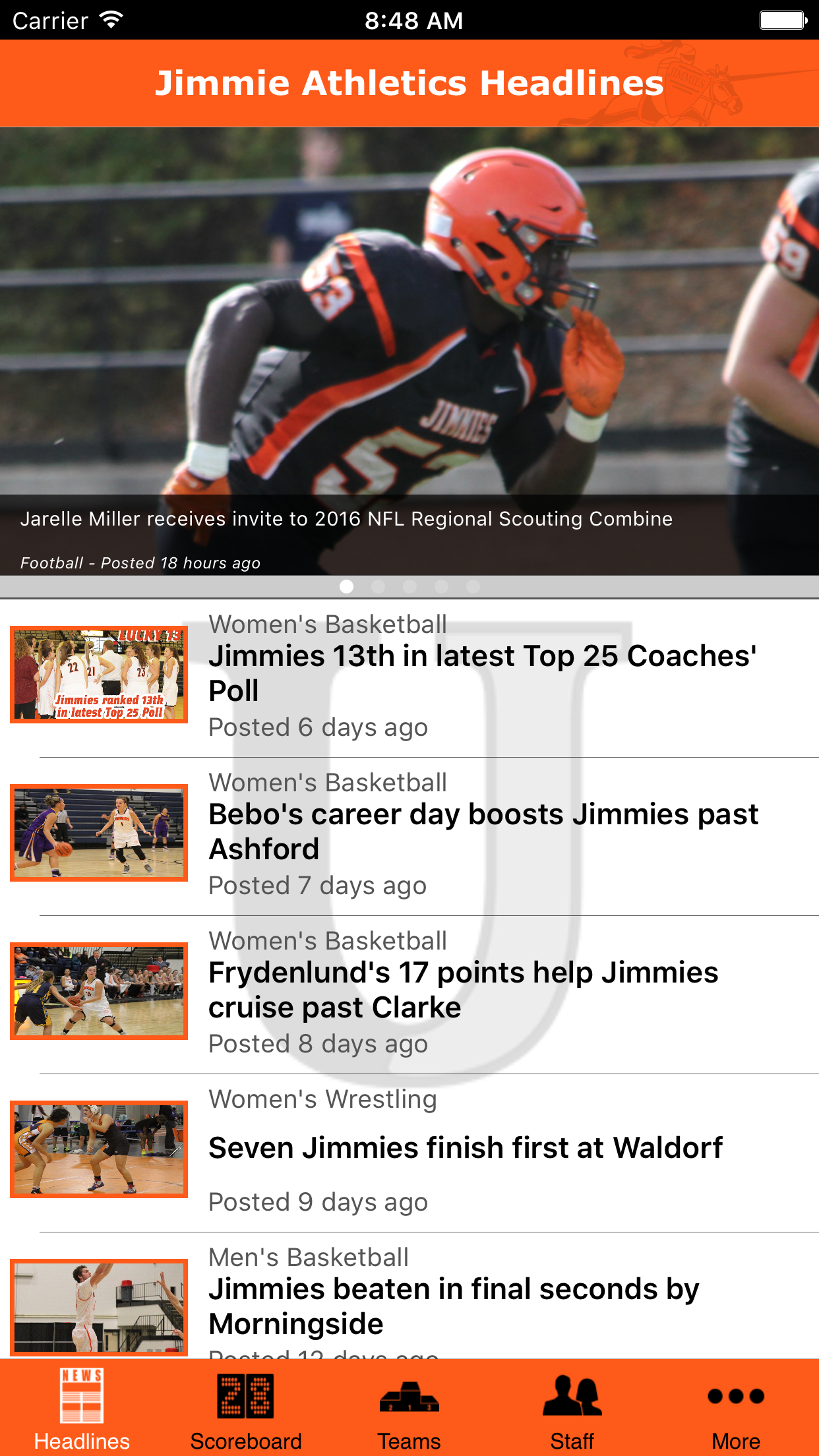 JimmieAthletics.com screenshot 2