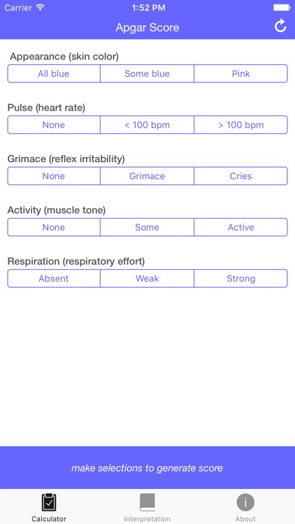 Apgar Score - Quickly test the health of a newborn baby