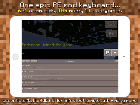 Screenshot #1 for PE Mods - Custom Keyboard for Minecraft Pocket Edition