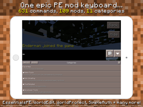 PE Mods - Custom Keyboard for Minecraft Pocket Edition