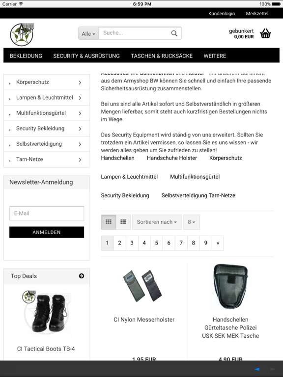 Screenshot #5 pour Army-Shop-BW