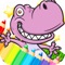 The Cute dinosaur Coloring book ( Drawing Pages ) - Good Activities Education Games For Kids App