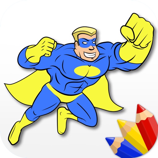 Superheroes - Coloring Book for Little Boys and Kids - Free Game icon