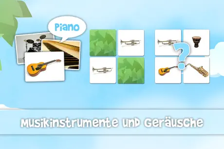 Musikinstrumente und Geräusche für kleine Kinder and Babys auf D
