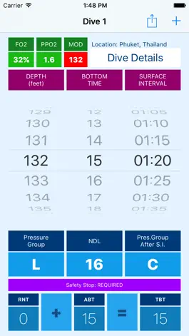 Game screenshot Dive Plan Lite apk