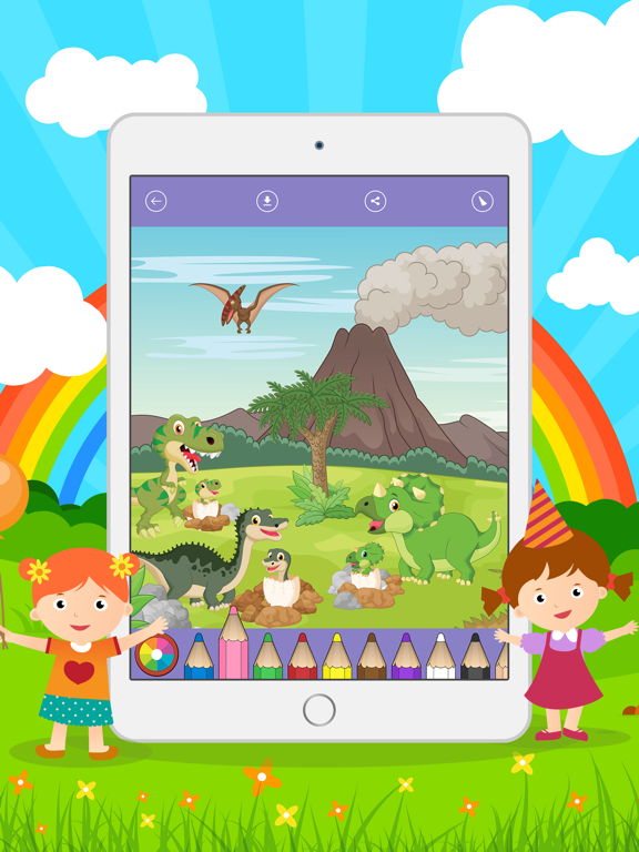 Screenshot #4 pour Dinosaures livre de coloriage pour les enfants - gratuit amusement pédagogique dessin de dino jeu pour les tout-petits, garçons et filles. (Dinosaur Coloring Book for Kids)