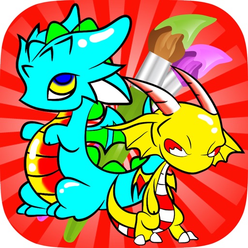 Coloring Books For Kids - Drawing Painting The Good Dragon Games icon