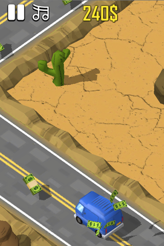 Money Bus Furious - The Fast Zigzag Highway Free Game screenshot 3