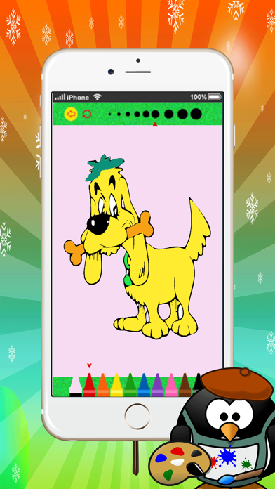 amazing cat and dog coloring book:learn basic drawing colors for toddler:fun and free iPhone screenshot