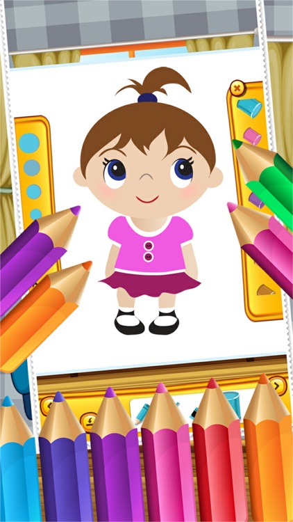 Little Girls Coloring World Drawing Story Kids Game