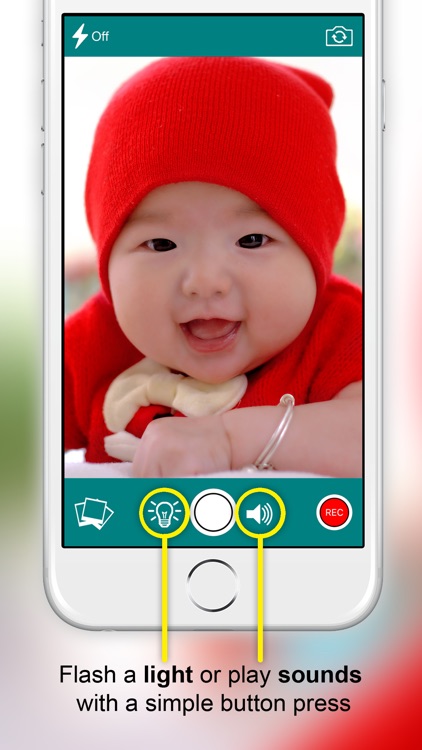 Baby Attention Camera: Lights & Sounds