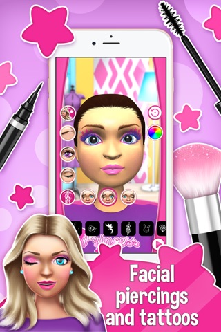 Princess Make Up Salon Games 3D: Create Fashion Makeover Looks for Superstar Models screenshot 4