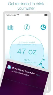 drink water reminder and intake tracker iphone screenshot 3