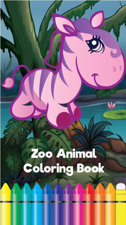 Coloring Cartoon Book Pony and Zoo